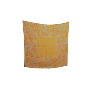 Vintage Vera Neumann Verasheer Silk Blend Scarf Yellow Floral Japan 26x26